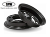 Forklift steel wheels with rim size 8.0-15 for matching 300-15 tires