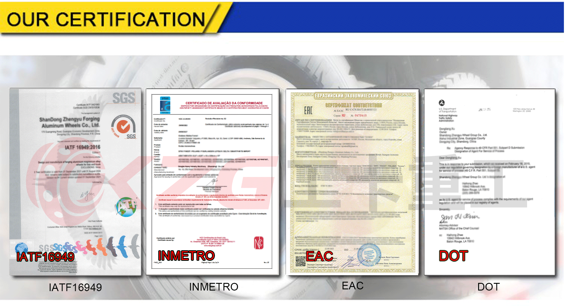 Truck wheel certificate truck wheel 22.5*8.25 -EAC-INMETRO-9