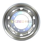 22.5X8.25 Double Polished Aluminum Alloy Truck Wheels with Square Vent Holes Forged Rim Size 22.5X8.25 Matched Tire Size 295/75R22.5