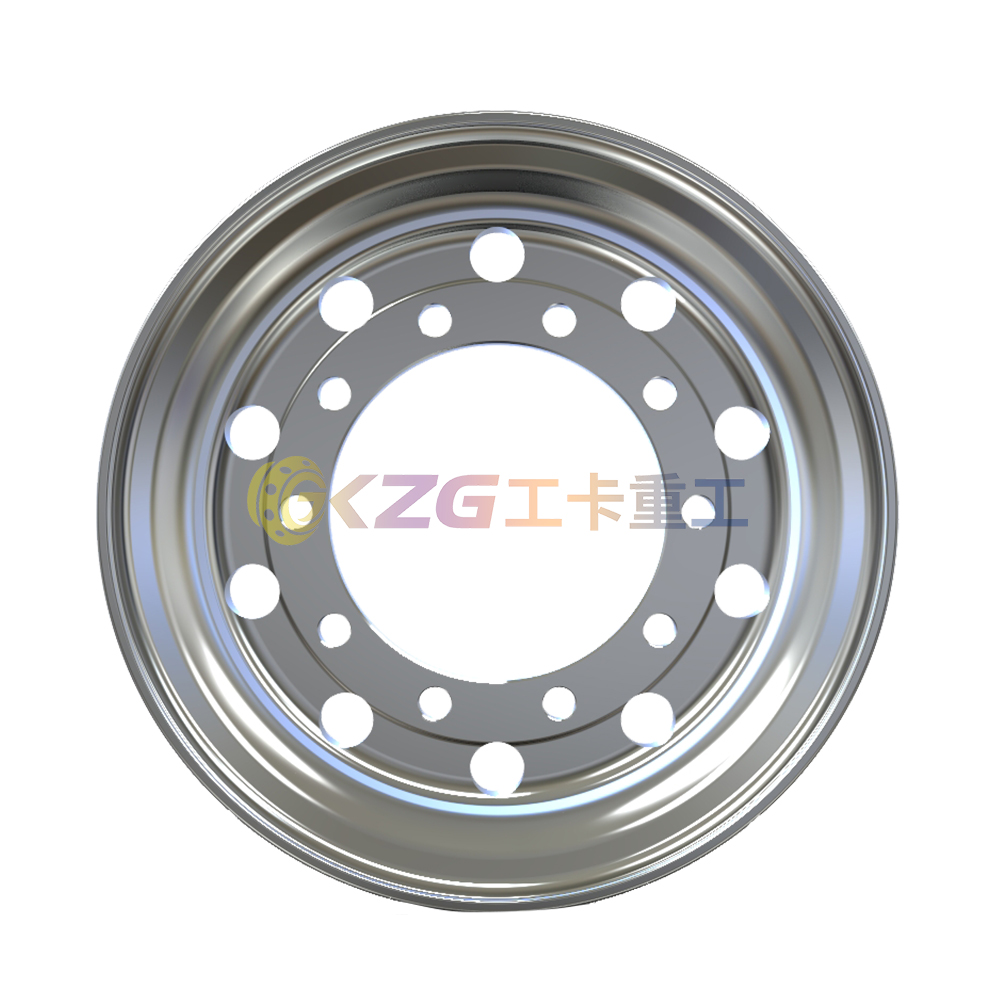 polished aluminum wheel with rim size 22.5×11.75 for tires 15R22.5 385/65R22.5