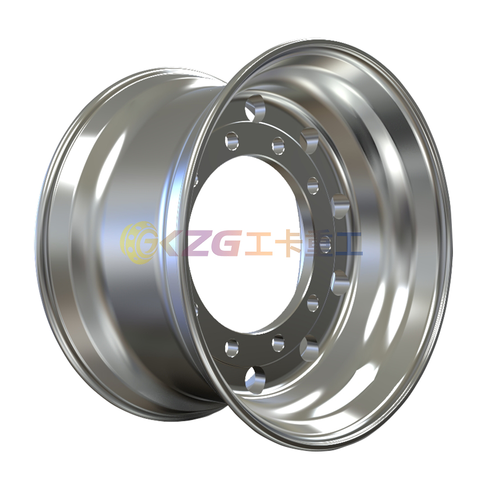 polished aluminum wheel with rim size 22.5×11.75 for tires 15R22.5 385/65R22.5
