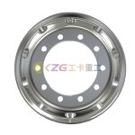Aluminum wheel with rim size 22.5×7.5 for tire size 275/75R22.5 and 10R22.5