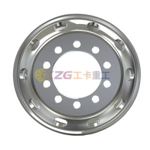 Double polished aluminum wheel with rim size 17.5×6.00 for tires 8R17.5 205/75R17.5