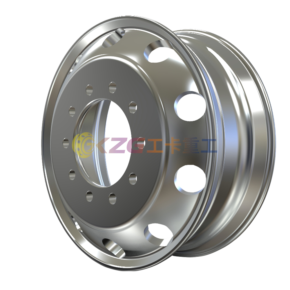 mirror polished aluminum wheel with rim size 24.5×8.25 for tires 11R24.5 285/75R24.5