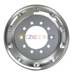 mirror polished aluminum wheel with rim size 24.5×8.25 for tires 11R24.5 285/75R24.5