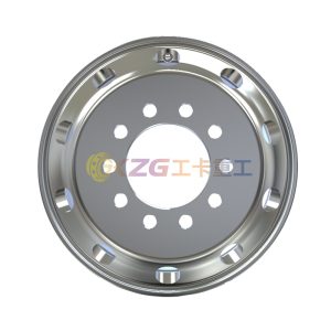 Forged aluminum wheel with rim size 19.5×6.75 for tires 9R19.5 225/70R19.5