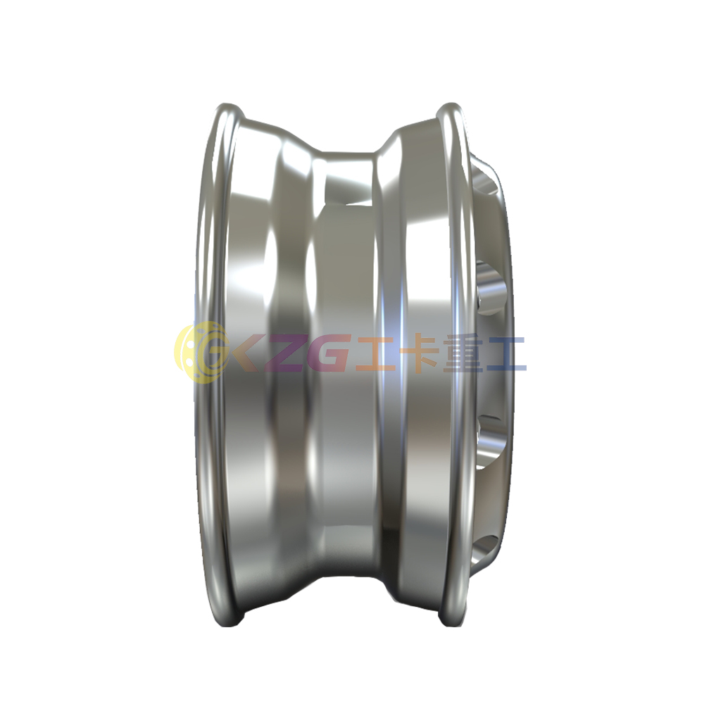 mirror polished aluminum wheel with rim size 17.5×6.75 for tires 9R17.5 235/75R17.5