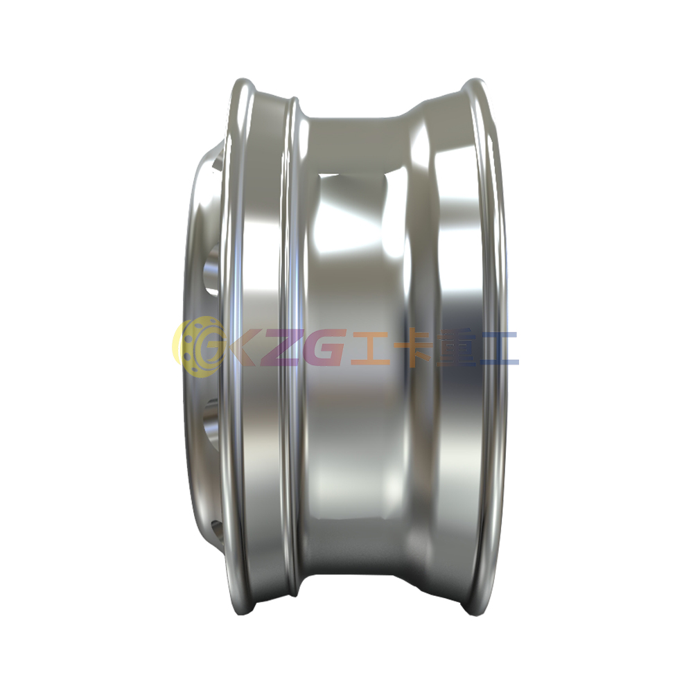 High polished aluminum wheel with rim size 24.5✖9.00 for tires 12R24.5 315/80R24.5