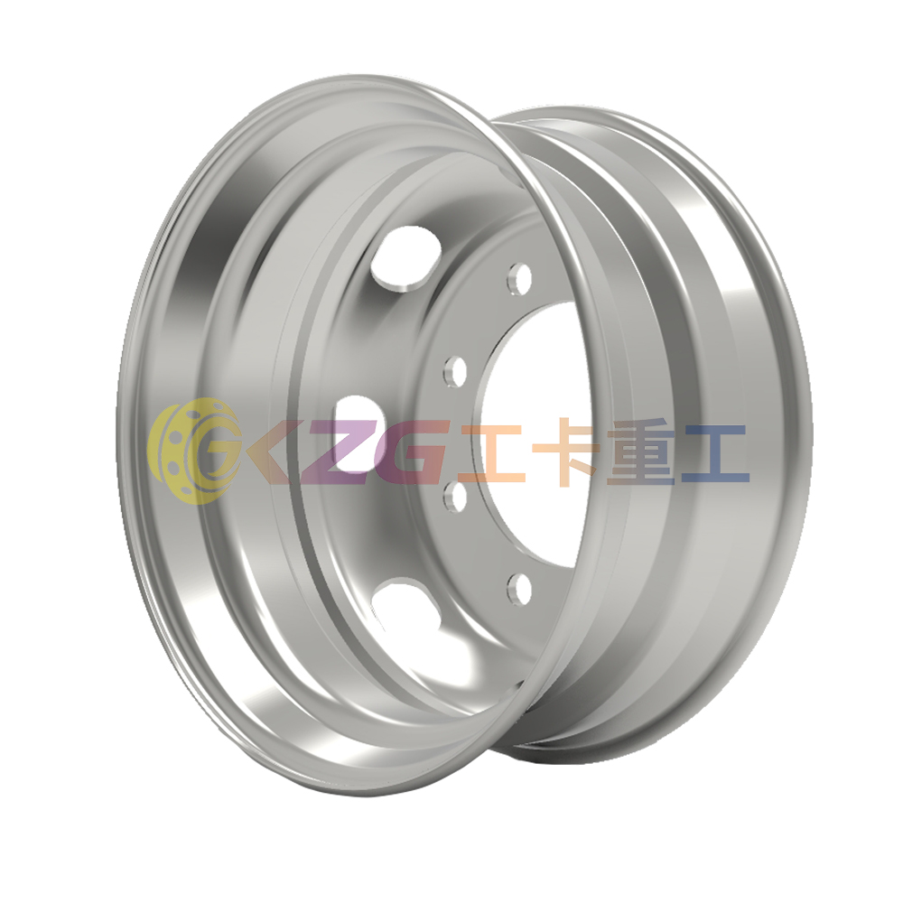 19.5×7.5-Tubeless Steel Wheel Rim 19.5*7.5 Matched Tire Size 245/70R19.5 for Truck