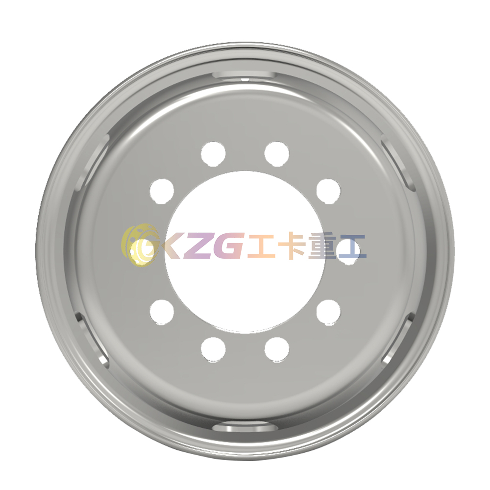 Tubeless Steel Wheel Rim 17.5*6.0 Matched Tire Size 8R17.5 for Commercial Vehicles / Motor Homes And Trucks