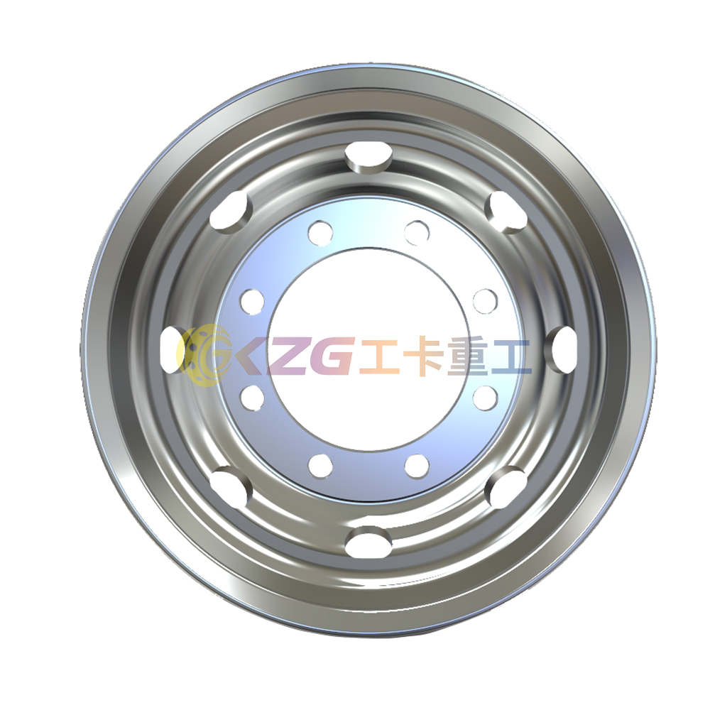 high polished aluminum wheel with rim size 19.5✖7.5 for tires 245/70R19.5
