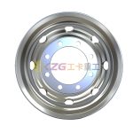 high polished aluminum wheel with rim size 19.5✖7.5 for tires 245/70R19.5