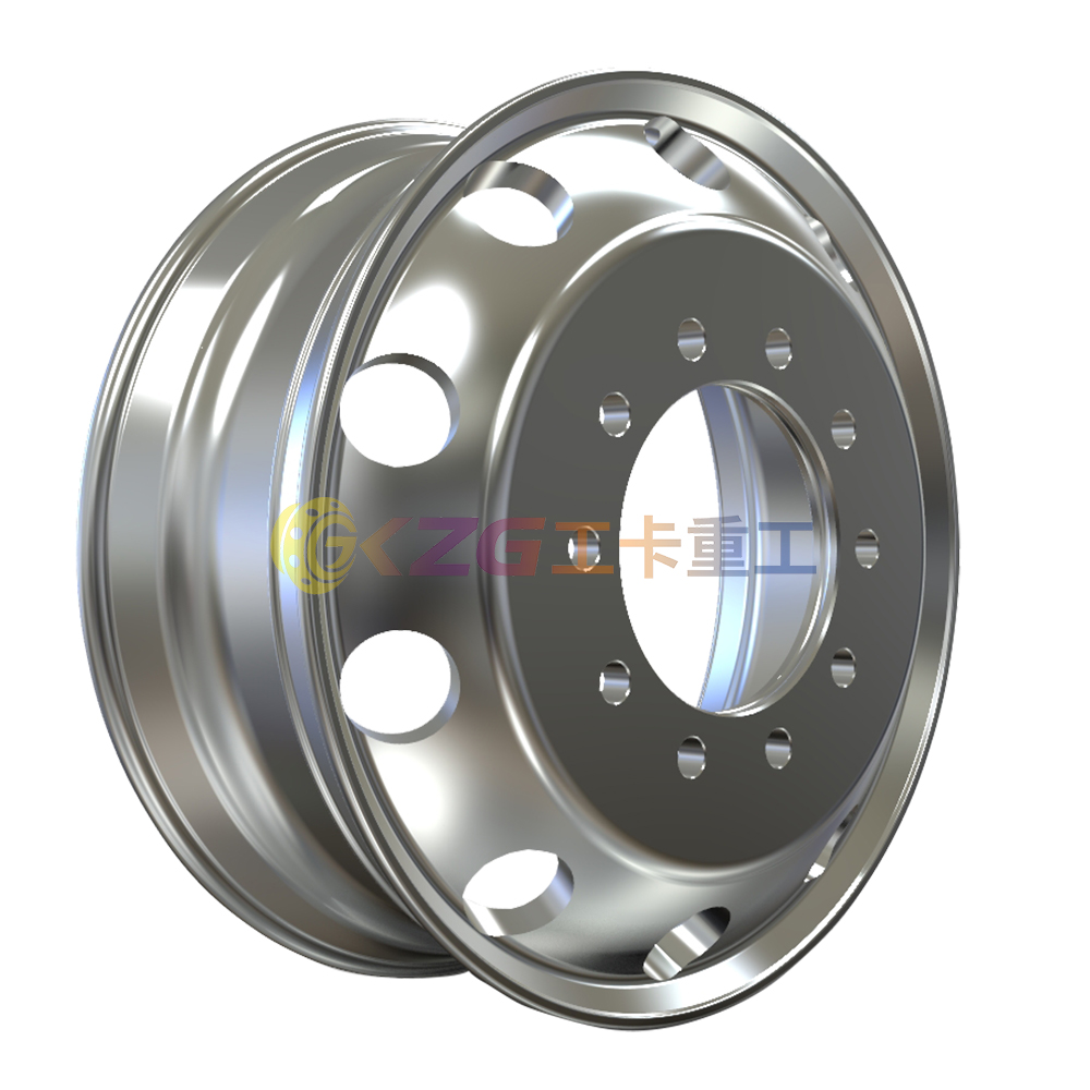 Forged Aluminum Alloy Truck Wheel Rim size 24.5X8.25 for Tires Size 285/75R24.5
