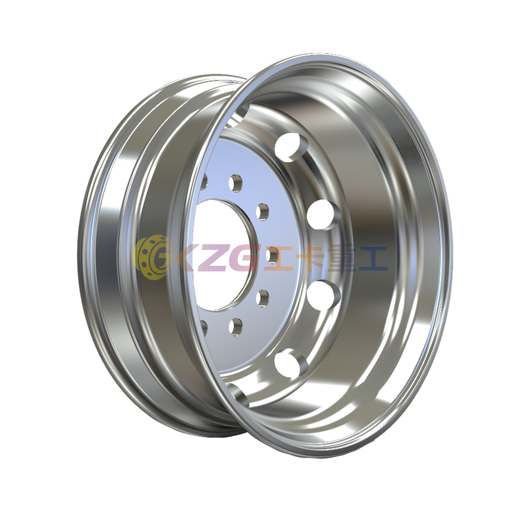 Double Polished Aluminum Wheel with Rims Size 19.5✖6.75 for Tires 9R19.5 225/70R19.5