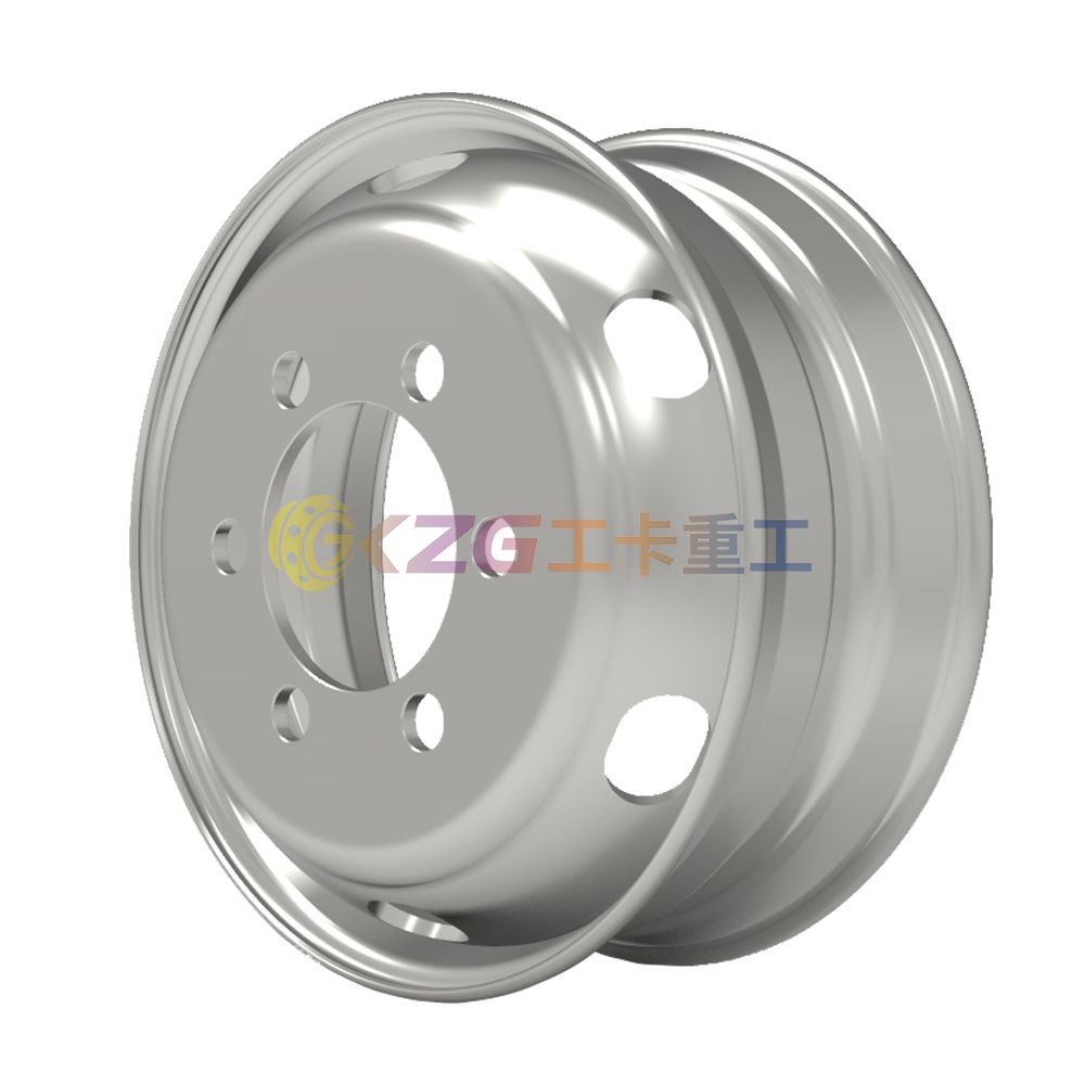 6.75×19.5, Tubeless Steel Wheel with Mitsubishi standard, Matched Tyre Size Matched Tyre Size 9R19.5, 225/70R19.5