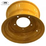 Agricultural wheel rim 9.75×16.5 used in harvester area with customized surface color