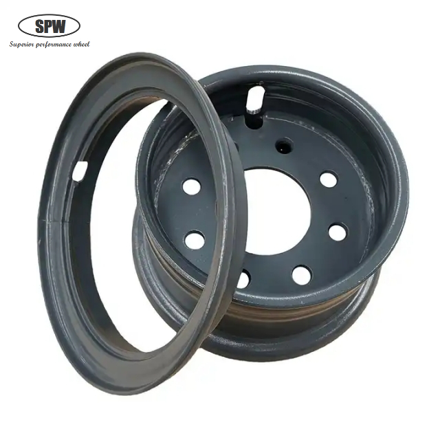 Forklift Steel wheel rim size 5.00F-10 for matching 6.50-10 tire upon 2-piece