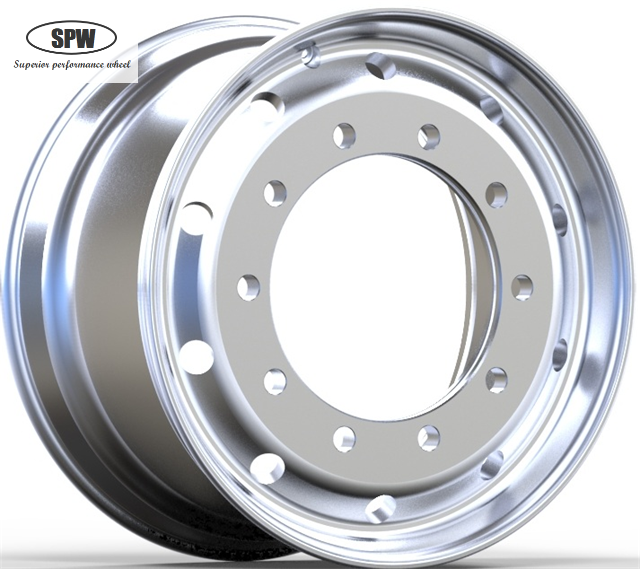 High Quality Aluminum wheel rim 22.5*11.75 matched 385/65R22.5 tires