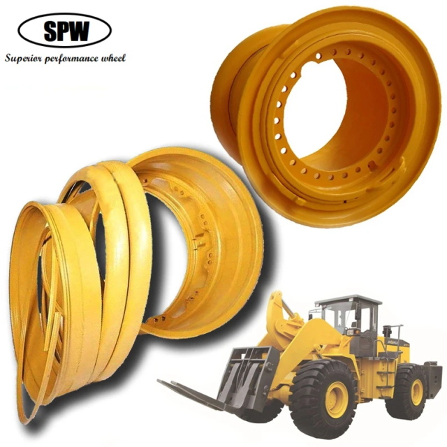 Steel wheels with rim size 25-13.00/2.5 for 18.00-25 tires