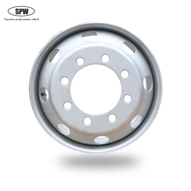 Tubeless steel wheels with rim size 19.5*6.75 Inch for 9R19.5 tires