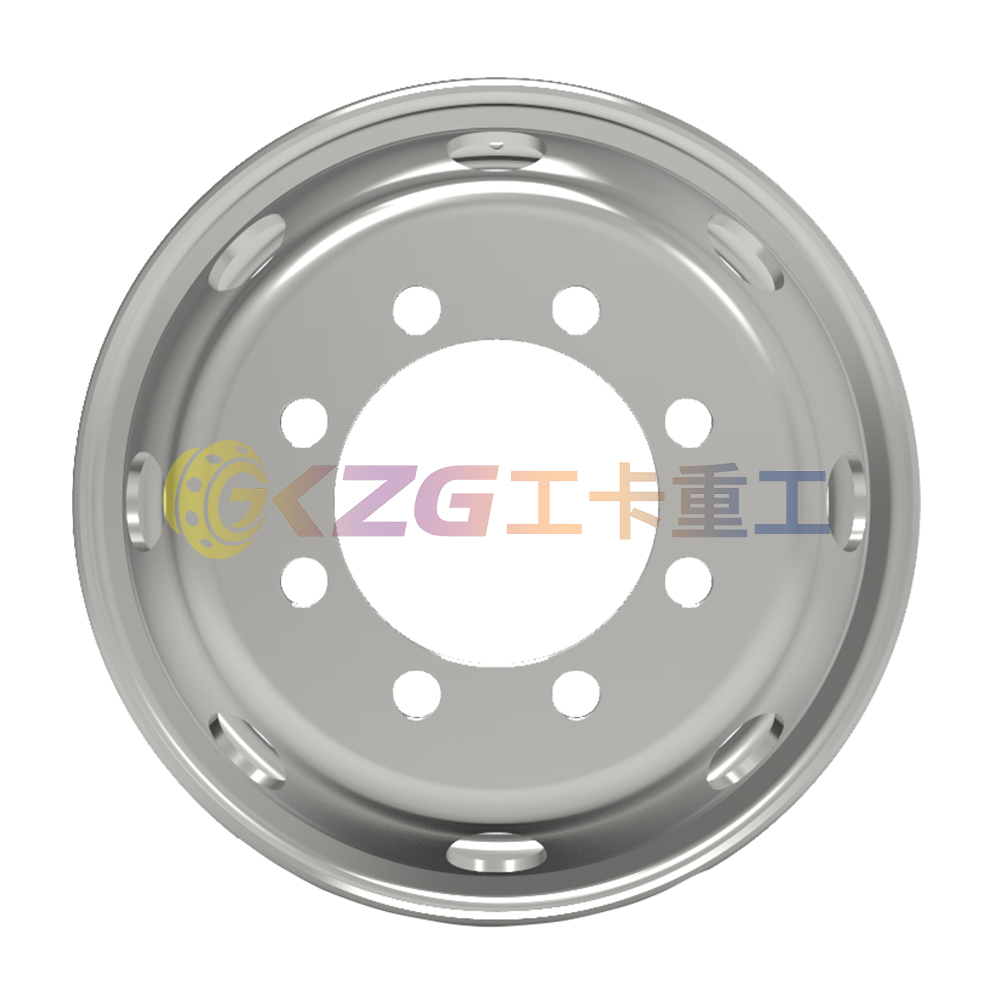 22.5×6.75, 8-32-285-221, Tubeless Steel Wheel with Japanese standard, Matched Tyre Size Matched Tyre Size 9R22.5