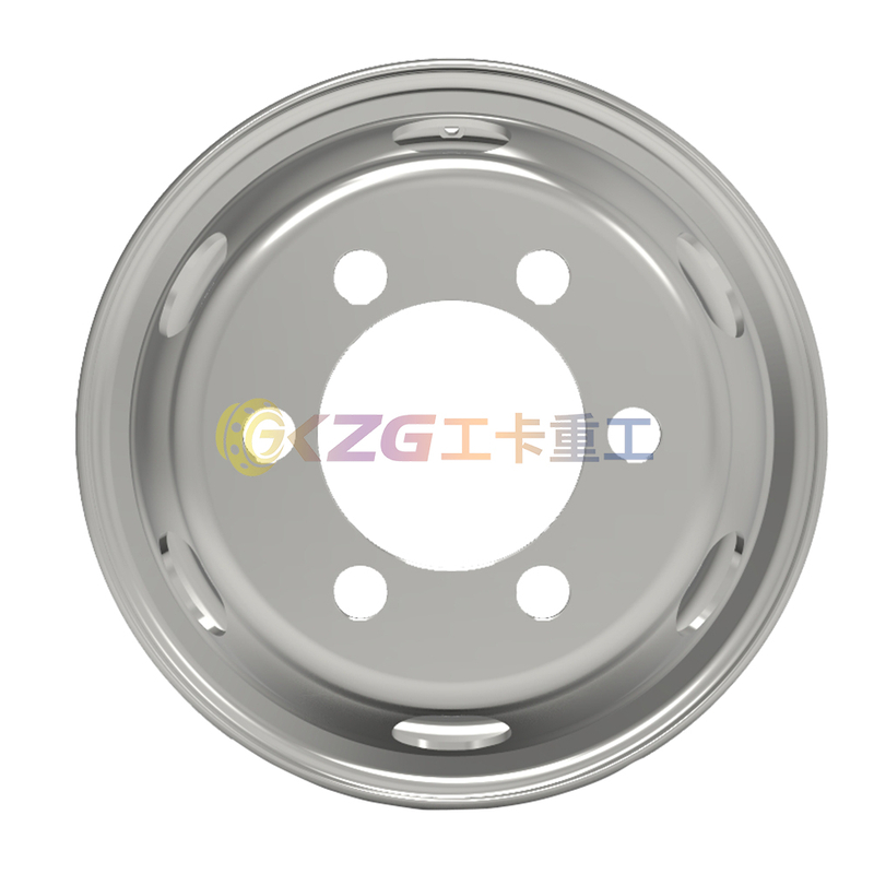 17.5×6.75, 6-21-205-161, Tubeless Steel Wheel, Matched Tyre Size Matched Tyre Size 9R17.5, 235/75R17.5