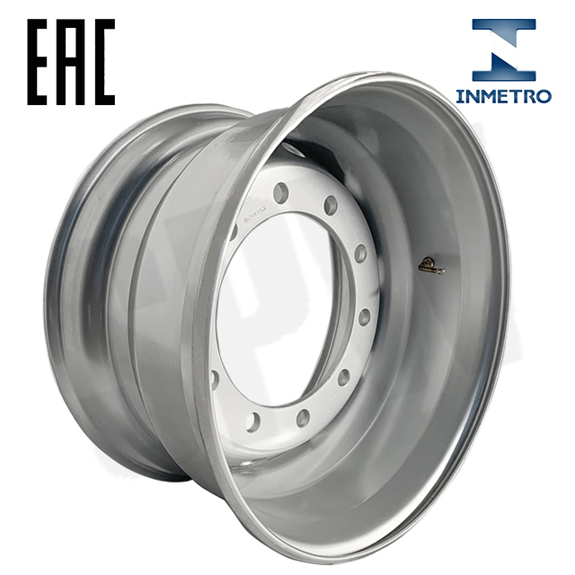 22.5×11.75, Tubeless Steel Wheel, Matched Tyre Size 15R22.5, 385/65R22.5