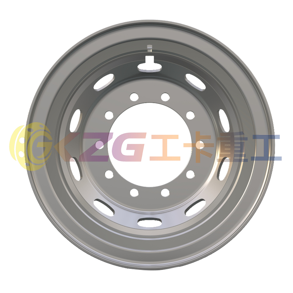 8.5-24 Truck Rim Steel, Multi Vent Hole Design, Suitable for Harsh Road Conditions