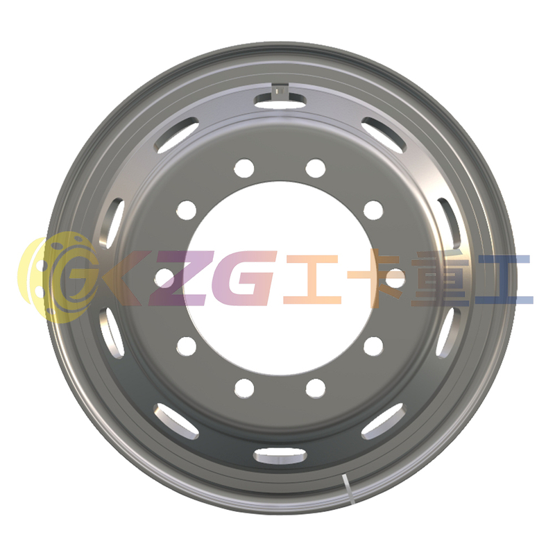 8.5-24, 10-26-335-281, Tube Steel Wheel with Steyr Standard, Matched Tyre Size Matched Tyre Size 1200-24, Chinese Truck Wheel Factory