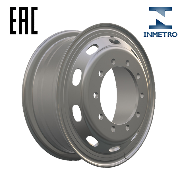 8.5-24, 10-26-335-281, Tube Steel Wheel with Steyr Standard, Matched Tyre Size Matched Tyre Size 1200-24, Chinese Truck Wheel Factory