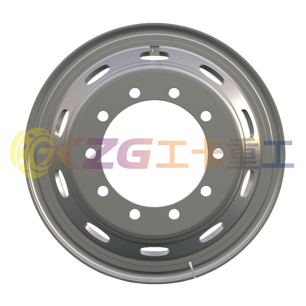 8.5-24, 10-26-335-281, Tube Steel Wheel with Steyr Standard, Matched Tyre Size Matched Tyre Size 1200-24, Chinese Truck Wheel Factory