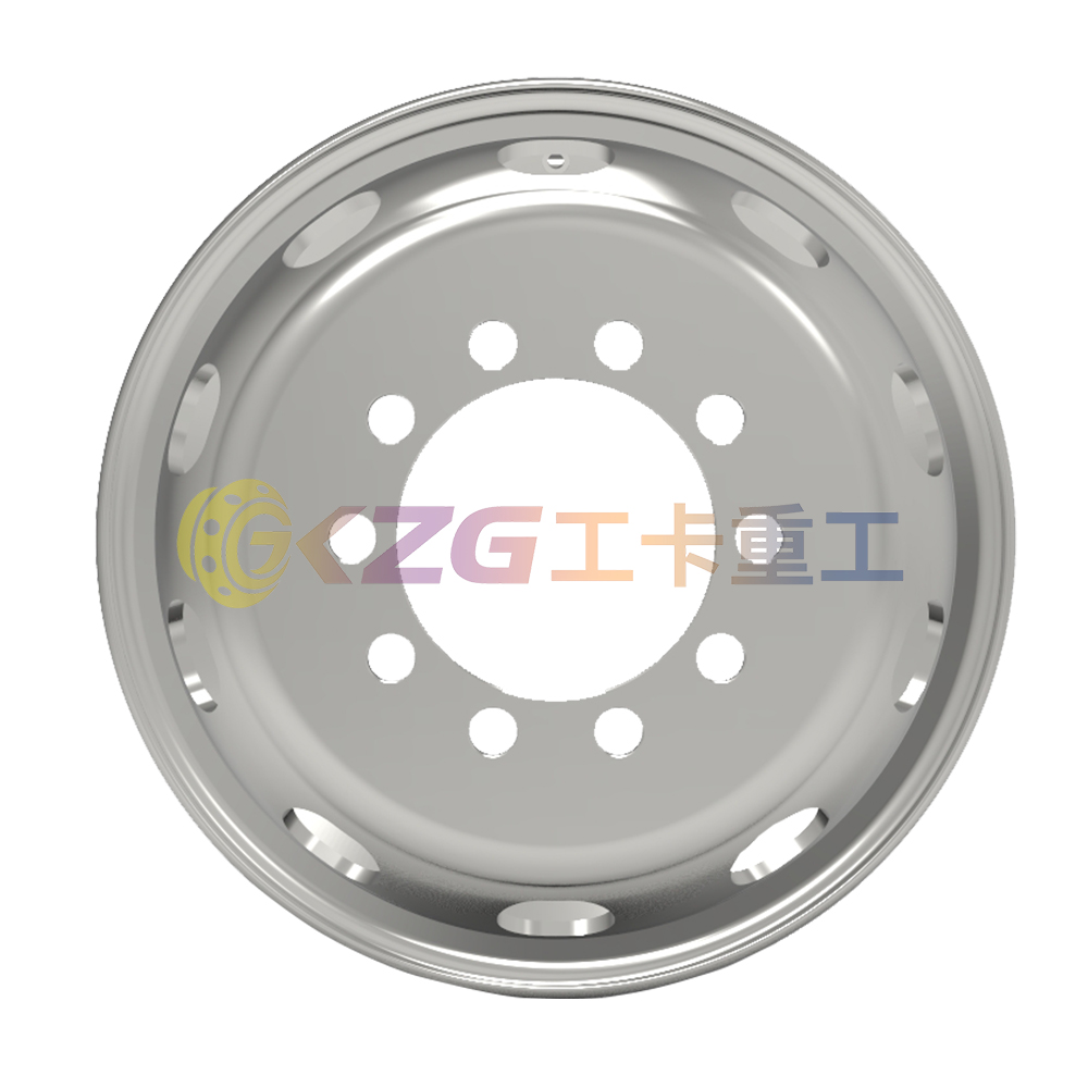 7.5*19.5, 10-26-225-176, Tubeless Steel Wheel with little Steyr standard, Manufacturing factory, Matched Tyre Size Matched Tyre Size 265/75R19.5