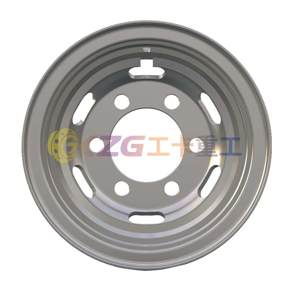 6.0-16, 6-21-205-161, Tube Steel Wheel for JAC, Matched Tyre Size Matched Tyre Size 750-16, Chinese Truck Wheel Factory