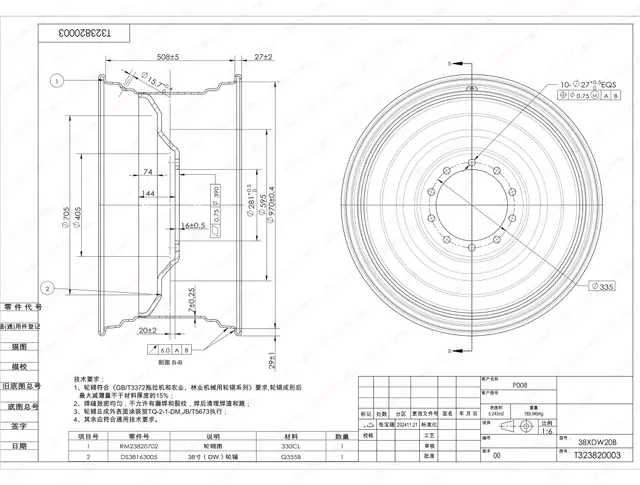 Wheel drawing