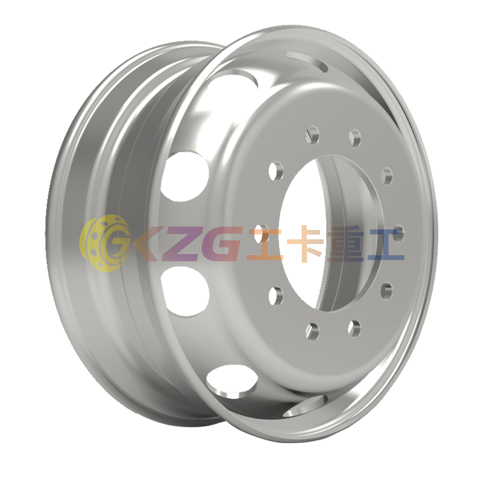 22.5×7.5, Tubeless Steel Wheel, Matched Tyre Size 10R22.5, 245/75R22.5, 275/80R22.5, 275/70R22.5