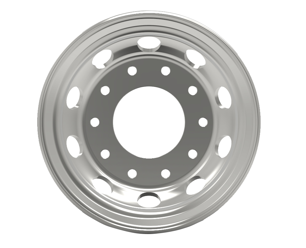 22.5 inch x 11.75 inch Steel Rim for Semi Trucks and Trailers- 0 ET center dish