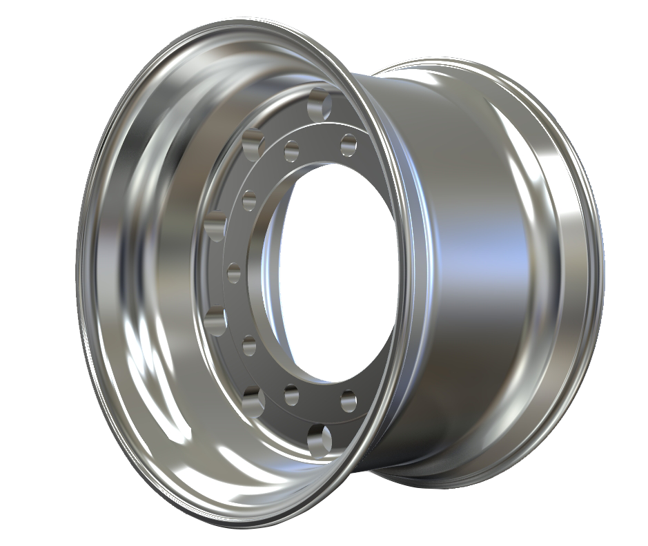 22.5×13.00 mirror polished aluminum wheel with rim size 22.5X13.00 for tires 415/45R22.5 and 425/65R22.5
