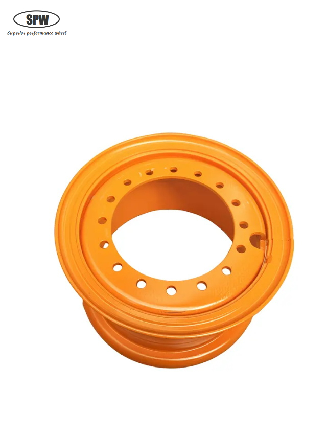 20-10.0/1.7 Tube Steel Wheel Rim Size 20-10.0/1.7 for Matching Tire Size 14.00-20 for Road Roller Wheel with 3pcs