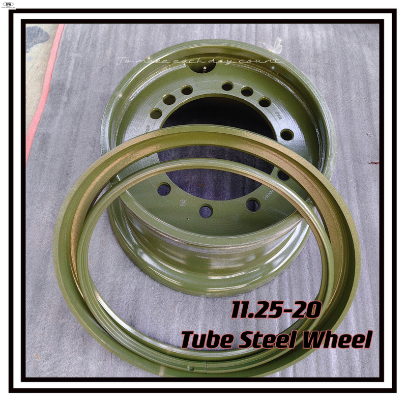 Tube Steel Wheel Rim 11.25-20 Matched Tire Size 16.00-20 for Tractor/trailer/truck Bus Wheel Rim