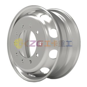 White color Tubeless truck wheel rim with size 24.5*8.25