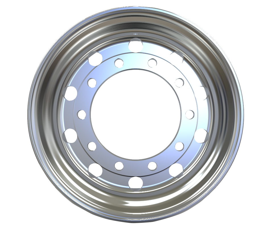 mirror polished aluminum wheel with rim size 22.5X13.00 for tires 415/45R22.5 and 425/65R22.5