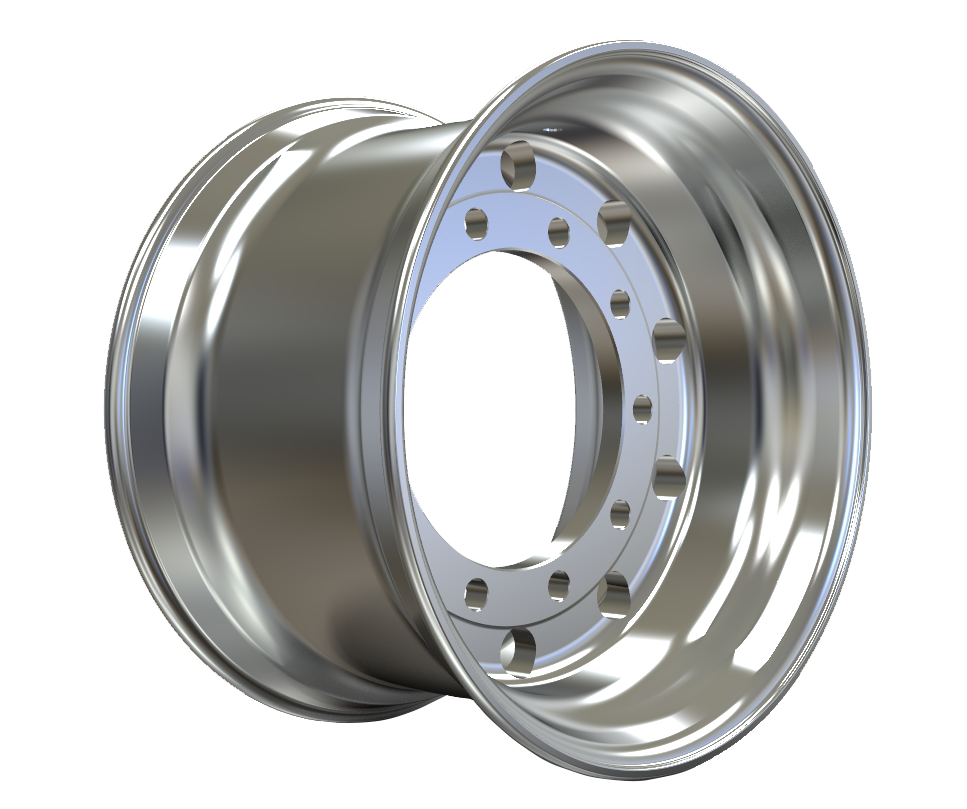 Top quality aluminum wheel with rim size 22.5×13.00 for tire size 415/45R22.5 and 425/65R22.5