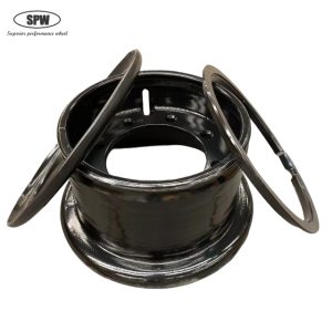 Tube steel wheel with rim size 7.5-15 with 3-piece matched tyre size 28×9-15